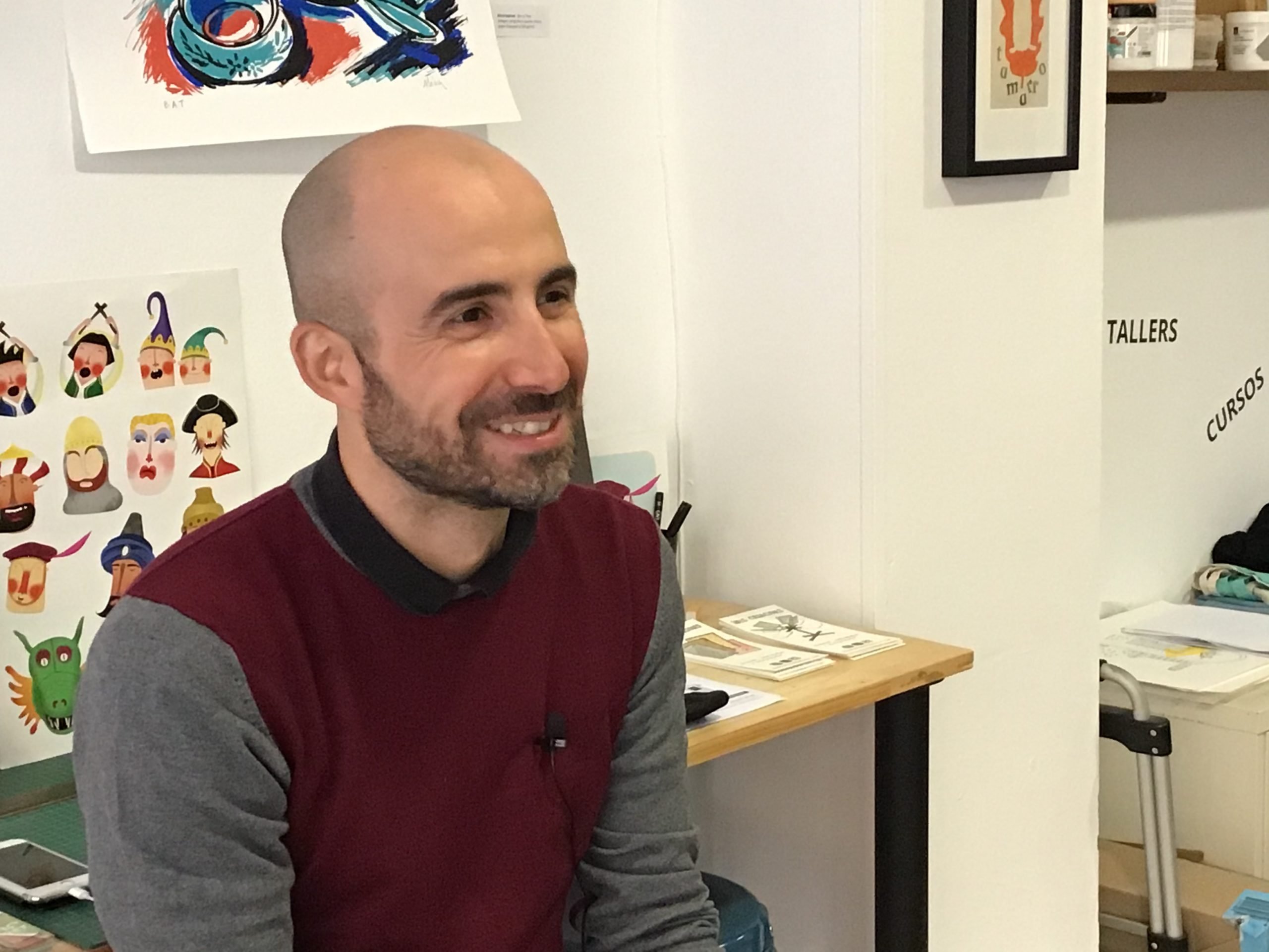 Maurizio Sartori de Nus Creacions durant l'entrevista