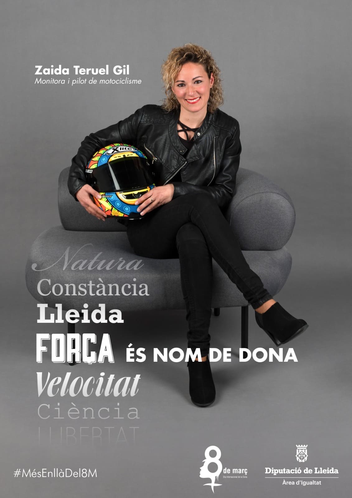 Zaida Teruel Gil, pilot motociclisme, campanya Nom de dona de la Diputació de Lleida